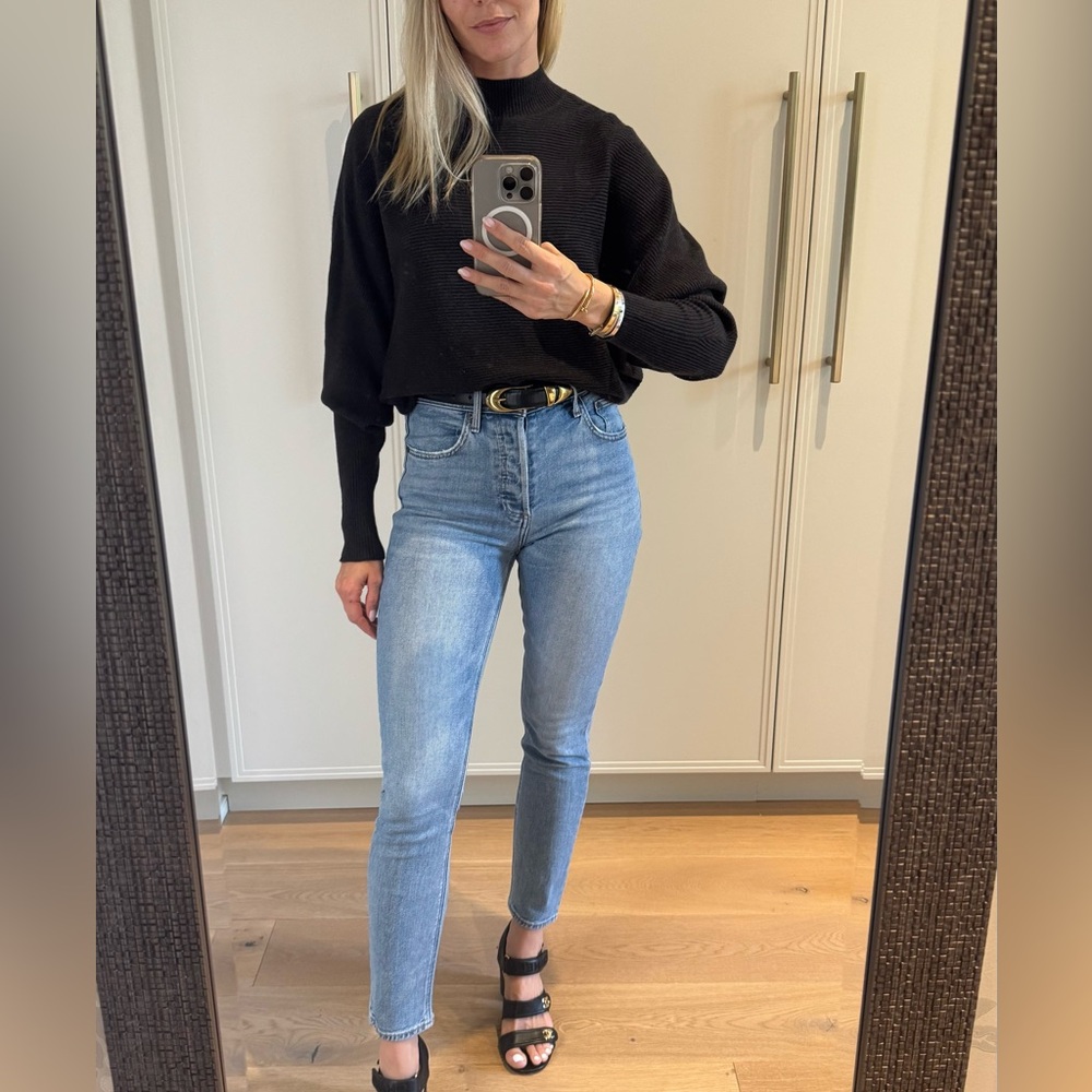 Denim Forum Aritzia Yoko High Rise Slim Jeans in Blue size 25